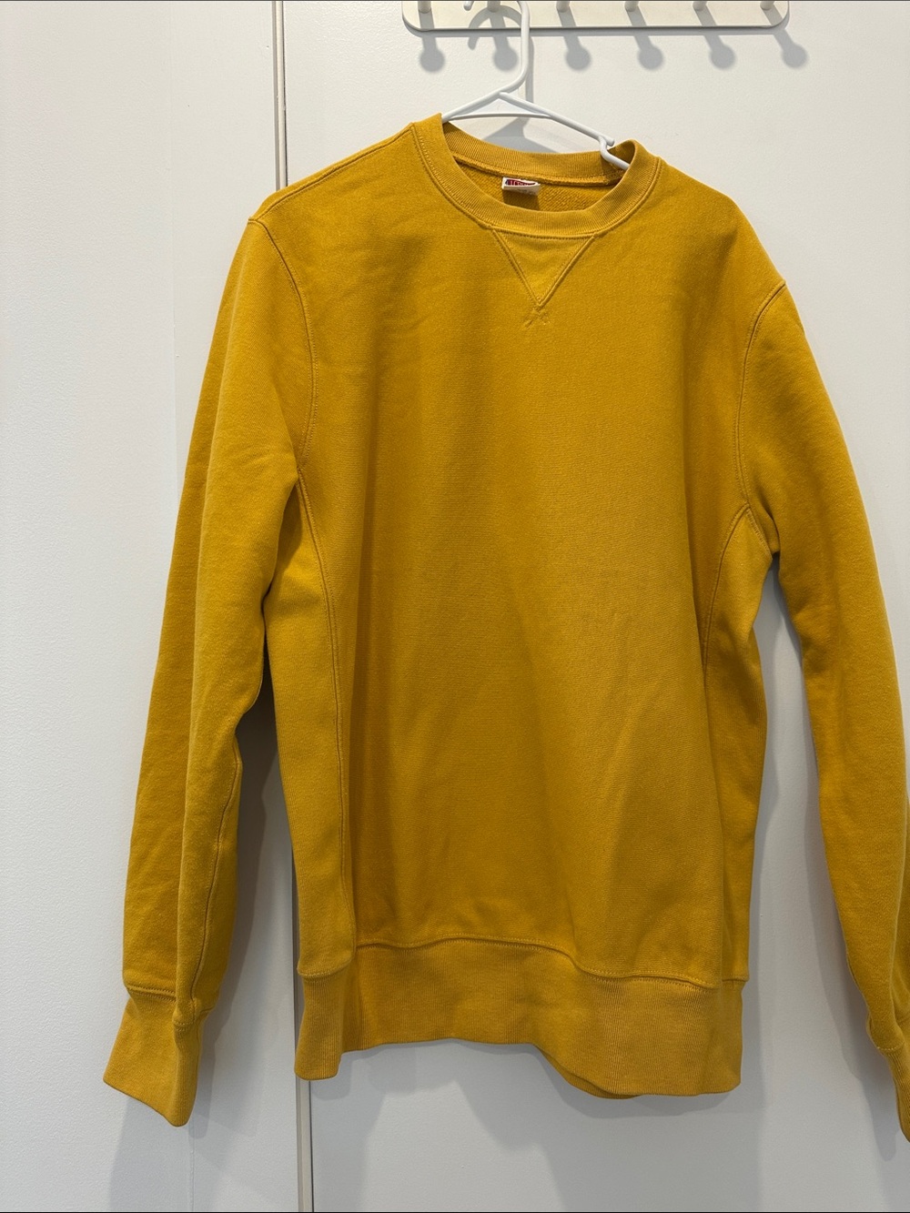 J. Crew Men's Mustard Yellow Crewneck Sweatshirt